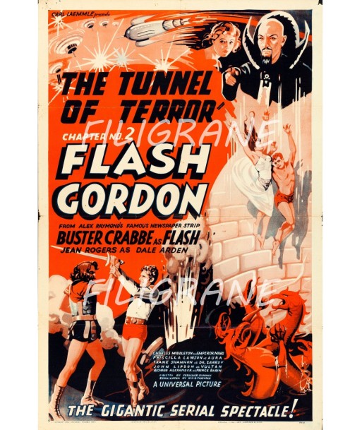 FLASH GORDON FILM Rivm-POSTER/REPRODUCTION d1 AFFICHE VINTAGE de l' environnement