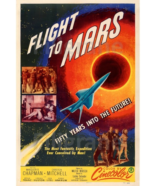 FLIGHT to MARS FILM Rcbm-POSTER/REPRODUCTION d1 AFFICHE VINTAGE soldes