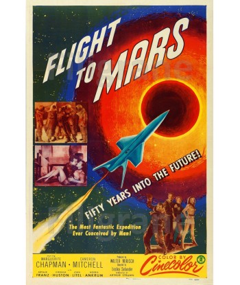 FLIGHT to MARS FILM Ritr-POSTER/REPRODUCTION d1 AFFICHE VINTAGE Voir les baskets