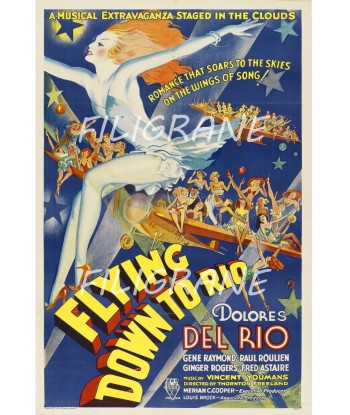 FLYING DOWN TO RIO FILM Ryit-POSTER/REPRODUCTION d1 AFFICHE VINTAGE à prix réduit toute l'année