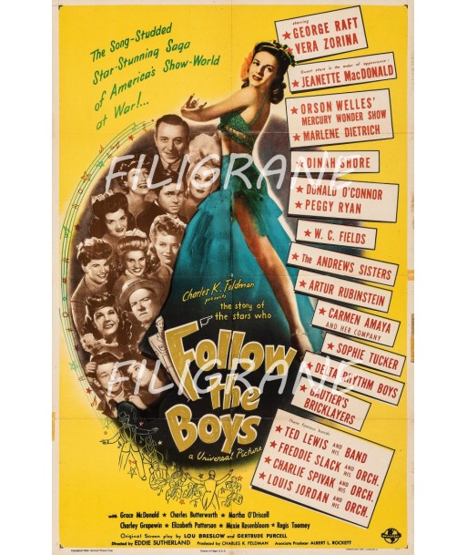 FOLLOW the BOYS FILM Rsor-POSTER/REPRODUCTION d1 AFFICHE VINTAGE Venez découvrir notre 