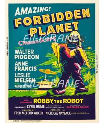 FORBIDDEN PLANET FILM Rcue-POSTER/REPRODUCTION d1 AFFICHE VINTAGE Economisez 