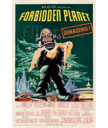 FORBIDDEN PLANET FILM Rngl-POSTER/REPRODUCTION d1 AFFICHE VINTAGE de France