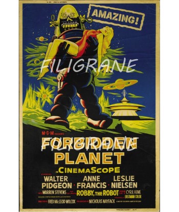 FORBIDDEN PLANET FILM Ruzp-POSTER/REPRODUCTION d1 AFFICHE VINTAGE votre restaurant rapide dans 