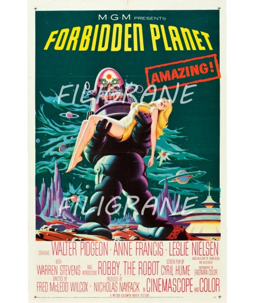 FORBIDEN PLANET FILM Rben-POSTER/REPRODUCTION d1 AFFICHE VINTAGE s'inspire de l'anatomie humaine