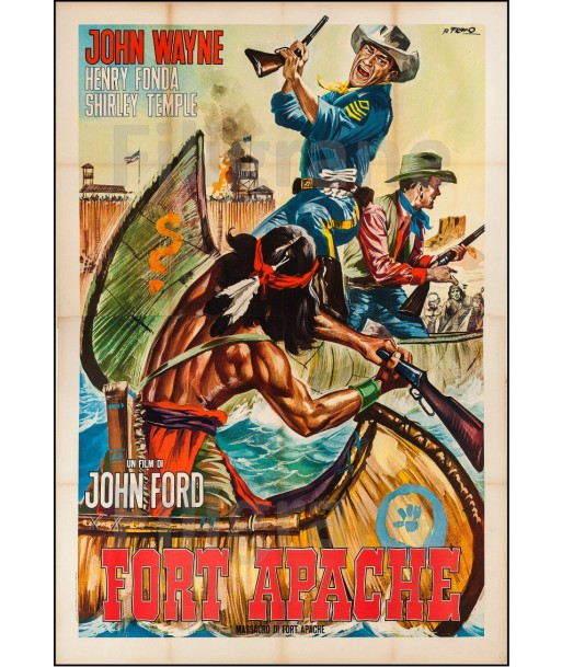 FORT APACHE FILM Rjkr-POSTER/REPRODUCTION d1 AFFICHE VINTAGE À commander