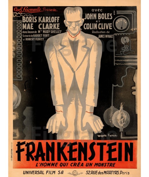 FRANKENSTEIN FILM Rpbq-POSTER/REPRODUCTION d1 AFFICHE VINTAGE Toutes les collections ici