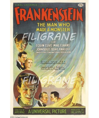 FRANKENSTEIN FILM Rpfa-POSTER/REPRODUCTION d1 AFFICHE VINTAGE solde