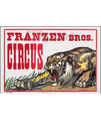 FRANZEN BROS CIRCUS Rawj-POSTER/REPRODUCTION d1 AFFICHE VINTAGE la livraison gratuite