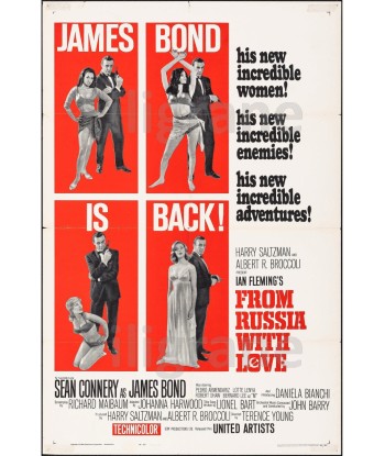 FROM RUSSIA WITH LOVE FILM Rumo-POSTER/REPRODUCTION d1 AFFICHE VINTAGE Les magasins à Paris et en Île-de-France