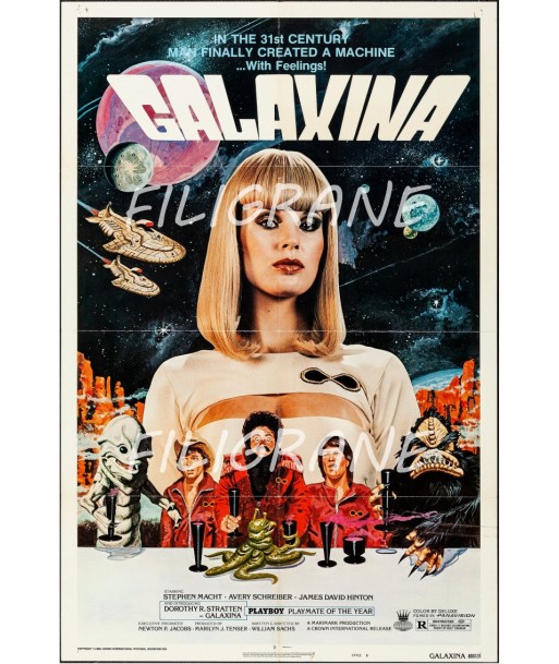 GALAXINA FILM Rtpr-POSTER/REPRODUCTION d1 AFFICHE VINTAGE de technologie