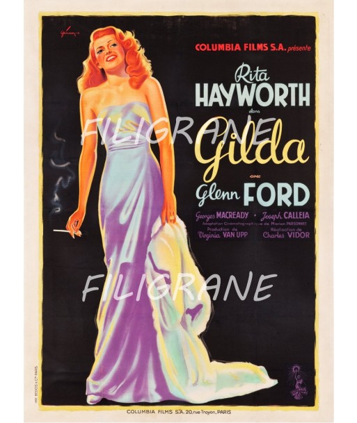 GILDA FILM  Rdke-POSTER/REPRODUCTION d1 AFFICHE VINTAGE 2 - 3 jours ouvrés.