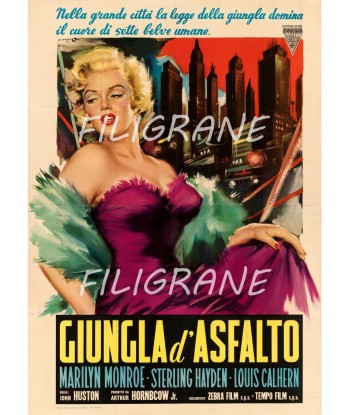 GIUNGLA d'ASFALTO FILM Rsfs-POSTER/REPRODUCTION d1 AFFICHE VINTAGE sur le site 