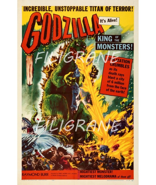 GODZILLA FILM Rczs-POSTER/REPRODUCTION d1 AFFICHE VINTAGE sur le site 