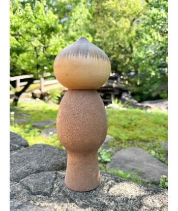 Kokeshi Créative Vintage de Watanabe Masao | Mushin kimono brun le concept de la Pate a emporter 