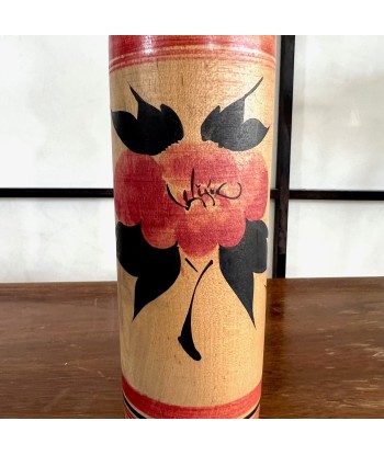 Kokeshi traditionnelle de style tsugaru de Yoshiki Sato | Fleur de pivoine du meilleur 