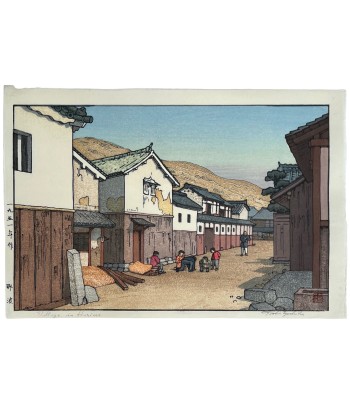 Estampe Japonaise de Yoshida Toshi | Village à Harima de France