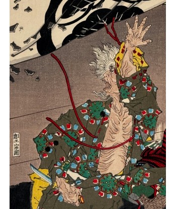 Estampe Japonaise de Yoshitoshi | Seppuku rituel de Matsunaga Hisahide la livraison gratuite