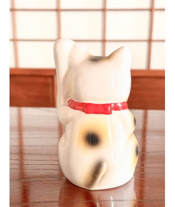 Chat Blanc Maneki Neko en céramique avec de longues moustaches en ligne