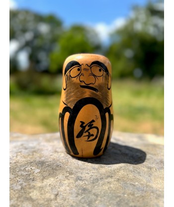 Kokeshi Daruma en bois naturel Vous souhaitez 