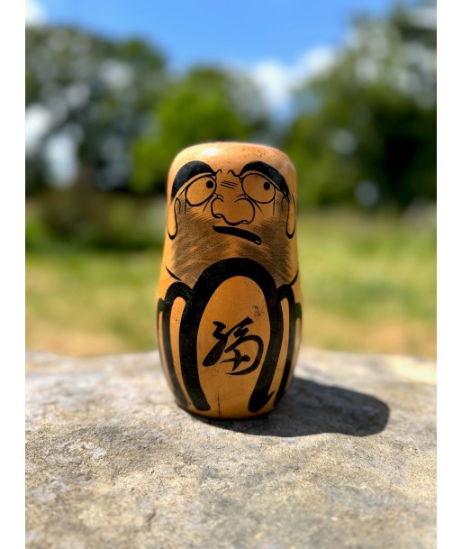 Kokeshi Daruma en bois naturel Vous souhaitez 