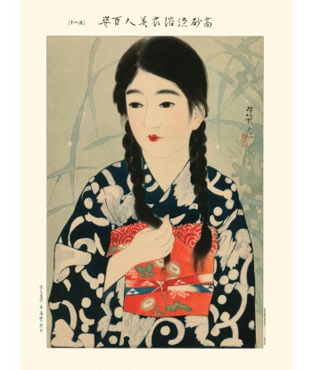 Beauté en kimono de Shinsui Ito | Reproduction Fine Art le des métaux précieux